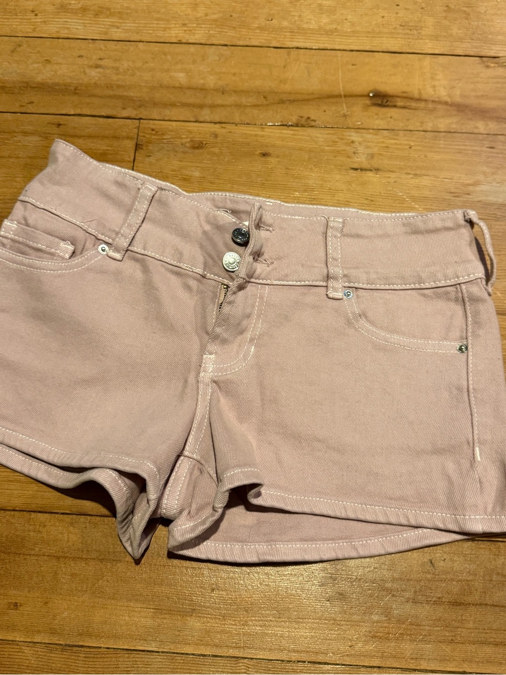 PacSun Mauve Pink Denim Shortie Shorts